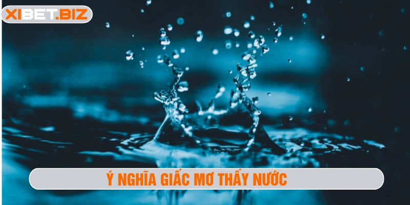 Ý nghĩa giấc mơ thấy nước